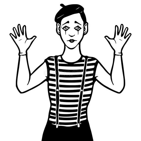 Mime Illustration Stock Vector Illustration Of French 42018362