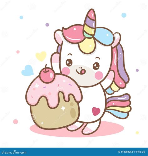 Cute Unicorn Vector With Macaron And Candy 148982363