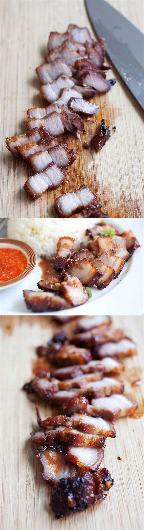 This perfectly charred, succulent bbq pork belly would be the star of bbq food scene! Chinese BBQ pork belly (char siu), your favorite Chinatown ...
