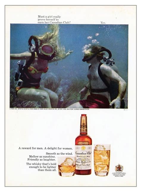 Details About Vintage Sexist Ad Campaign Canadian Club