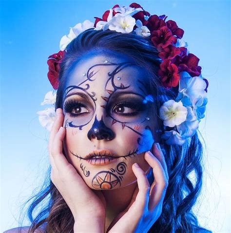 Dia De Los Muertos Skull Candy Makeup Sugar Skull Girl Dia De Los