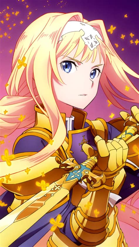 Wallpaper Id 328666 Anime Sword Art Online Alicization Phone Wallpaper Alice Zuberg Blue