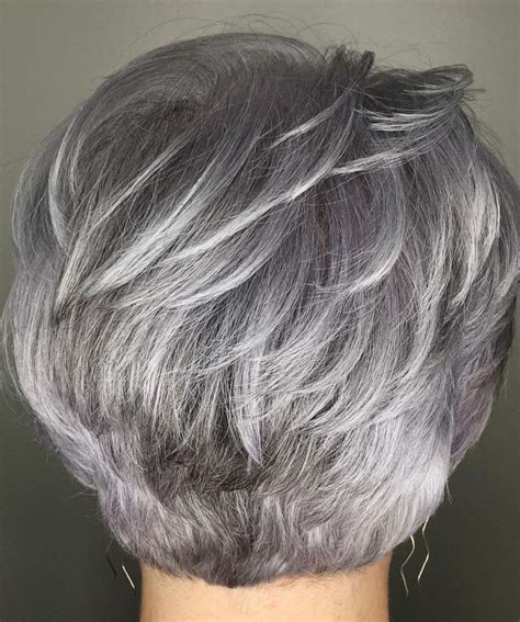 Short Haircuts For Gray Thick Hair Wavy Haircut
