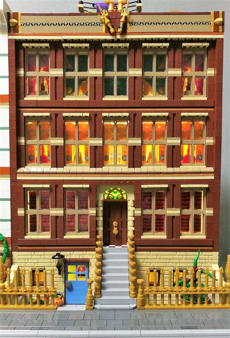 Moc Brownstone Inspired Buildings House Facade Lego Architecture