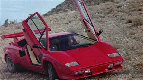 Джеки чан, бёрт рейнолдс, сэмми дэвис мл. Lamborghini Countach LP 500 S Red Sports Car In Cannonball ...
