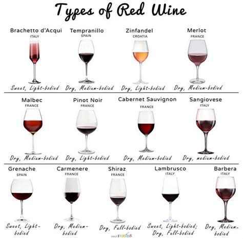 13 Different Types Of Red Wine With Pictures Types Of Red Wine Types