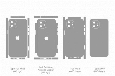 Iphone 12 Mini 2020 Skin Template Vector Vecras