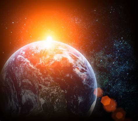 Realistic Planet Earth In Space Stock Image Colourbox
