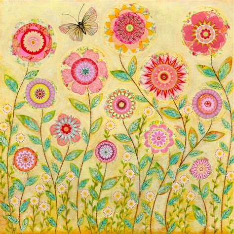 Flower Painting Flower Art Bohemian Flower Painting