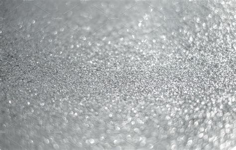 Shimmering Silver Glitter And Bokeh ~ Photos ~ Creative Market