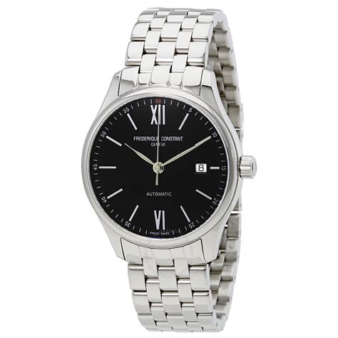 Frederique Constant Classic Automatic Black Dial Stainless Steel Mens