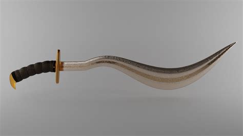 Curved Sword Model Turbosquid 1489387