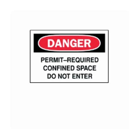 Brady Danger Permit Required Confined Space Signs Fisher Scientific
