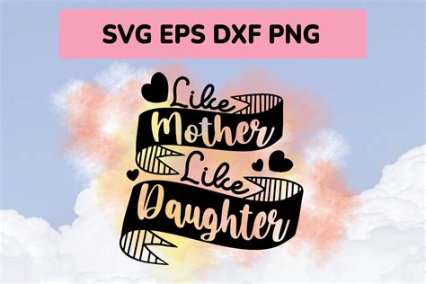 Like Mother Like Daughter Clipart Svg Graphic By Achitastudio