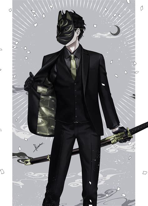 Original Suit Suit July 14th 2019 Pixiv Handsome Anime Guys Anime Suit Yakuza Anime