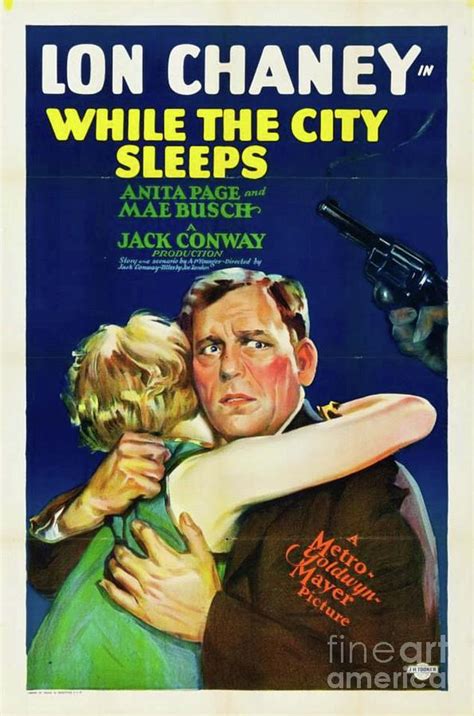 Classic Movie Poster While The City Sleeps Painting By Esoterica Art
