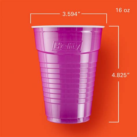 Hefty Party On Disposable Plastic Cups Assorted 16 Ounce 100 Count