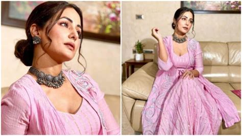 Hina Khans Dussehra Look In Pink Is Making Us Swoon Hindustan Times