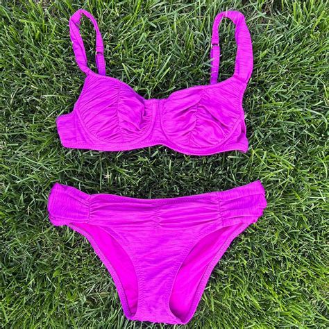 Betsey Johnson Womens Purple And Pink Bikinis And Tankini Sets Depop