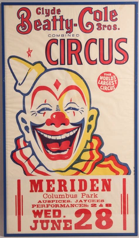 Vintage Circus Posters Clown