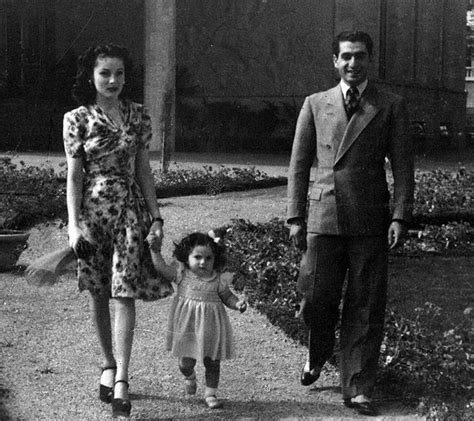 mohammad reza shah pahlavi with his wife queen fauzia and their daughter princess shahnaz