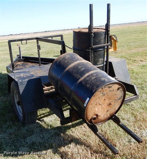Shop Built Oil Barrel Trailer In Cherokee Ok Item Fk9859 Sold