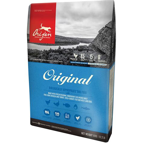 The fact that it contains organic vegetables and meats shows the strong ethics behind the dog food brand, and also explains why dogs love it so much. Orijen Original Dry Dog Food 340g, All for Dogs, Dog and ...