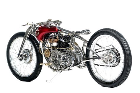 The tron motorcycle is back! IRON AWE. Kromwork's 'Precious Metal' '47 Harley ...