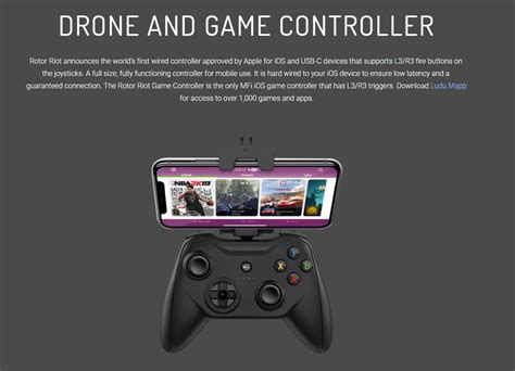 Rotor Riot Controller For Android Black Android Auf Lager