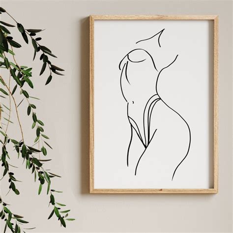 Erotic Woman Line Art Female Line Art Print Nude Woman Art Etsy