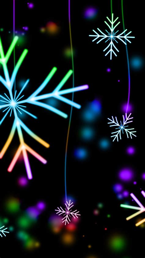 Only the best hd background pictures. Ultra HD Neon Snowflakes Wallpaper For Your Mobile Phone ...0464