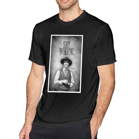 S Doc Holliday Tombstone Say When T Shirt Short Sleeve Tee