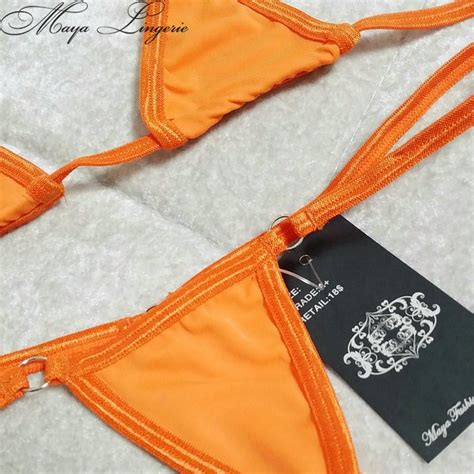 2019 Women S Swimwear Lycra Metal Ring Sexy Micro Bikini Set Tiny G String Thong Ladies Swimwear