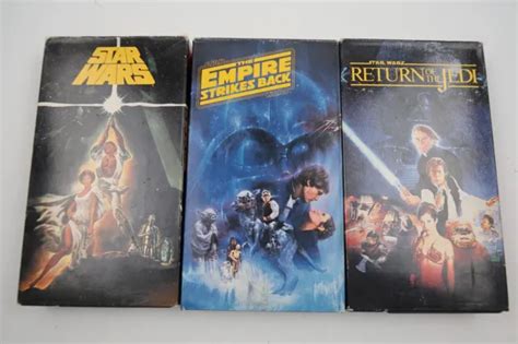 Star Wars Original Trilogy Vhs Tapes Cbs Fox 1992 New Hope Empire Jedi