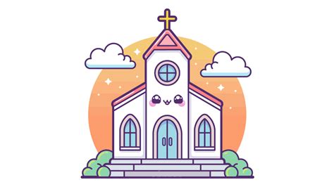 Dibujar Una Iglesia Fácil Para Niños