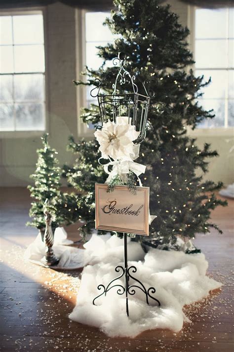 Make it a beautiful white christmas with our fine faux jingle jollys snowy christmas tree to spruce up the occasion. New Years Eve | Winter wedding decorations, Christmas wedding decorations, Christmas wedding