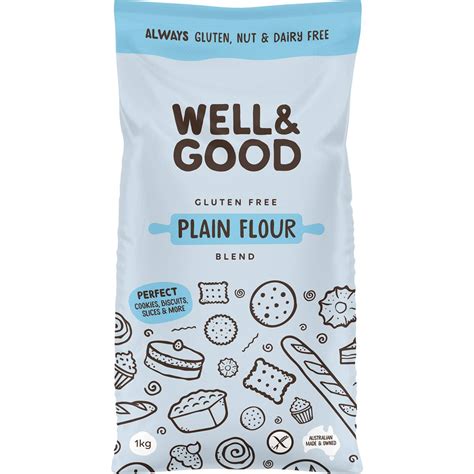 Well And Good Gluten Free Plain Flour 1kg Woolworths