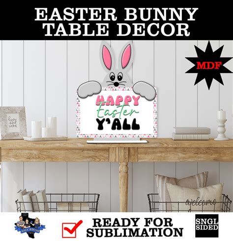Easter Bunny Sign Blank For Sublimation Printing