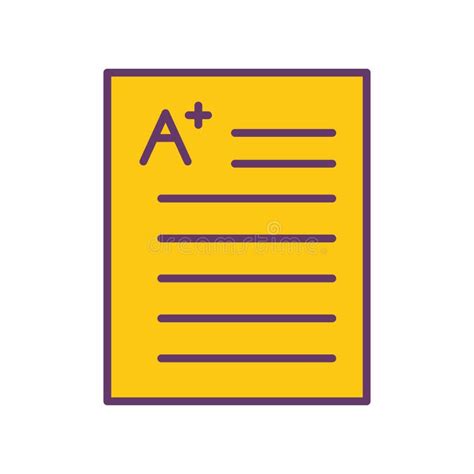 School Exam With Note Inside Envelope Line And Fill Style Icon Vector