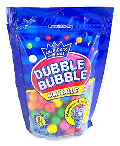Dubble Bubble Gum Balls Machine Size Refills 7 Ounce