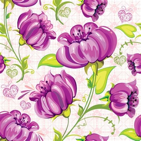 Abstract Flowers Seamless Background Vector Vectors Graphic Art Designs