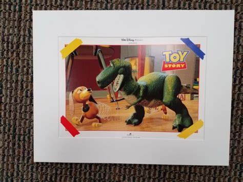 Disney Toy Story 1995 Lithograph Print Art Movie T Rex Slinky Dog Litho