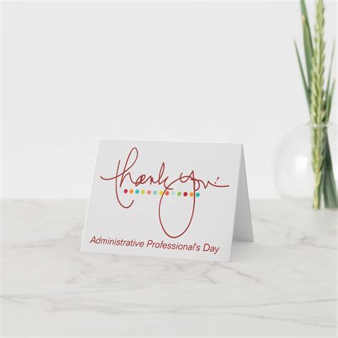 Administrative Professionals Thank You Card Zazzle