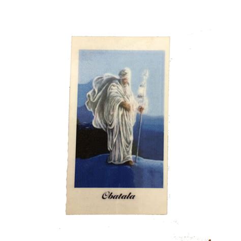 Orisha Obatala Laminated Prayer Card