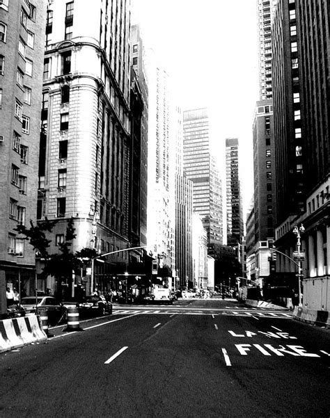 Hd Wallpaper Grayscale Photo High Rise Buildings And Road Street New