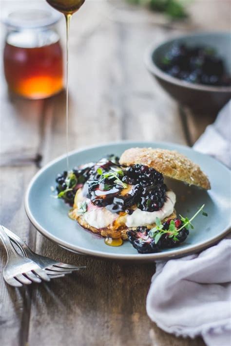 Ricotta Blackberry Shortcakes With Honey And Thyme Gluten