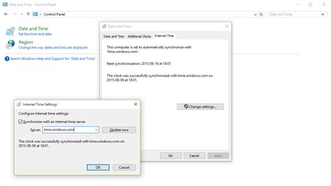 Windows Find The “internet Time” Ntp Settings In Windows 10 Unix