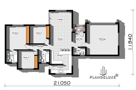 3 Bedroom House Plan Drawing