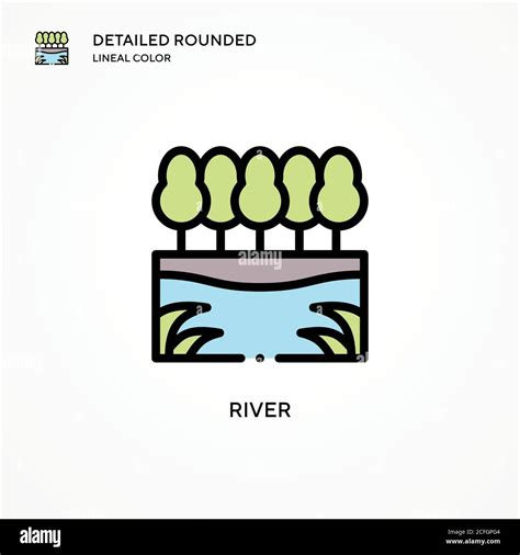 River Vector Icon Modern Vector Illustration Concepts Easy To Edit
