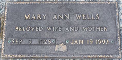 Mary Ann Wells (1928-1993) - Find a Grave Memorial